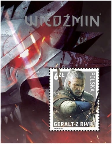 Znaczek Wiedźmin Geralt z Rivii Blok 2016