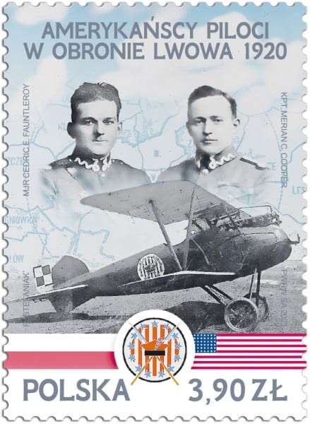 Znaczek Amerykańscy piloci w obronie Lwowa FDC 2023 5337