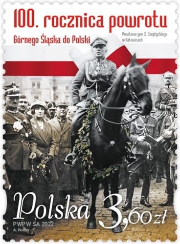 Znaczek 100 rocznica Powrotu Górnego Śląska 2022