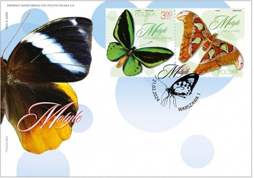 Koperty FDC motyle 2024 ornithoptera