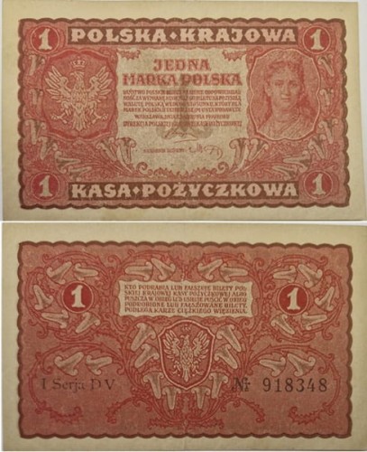 Banknot 1 marka 1919 2