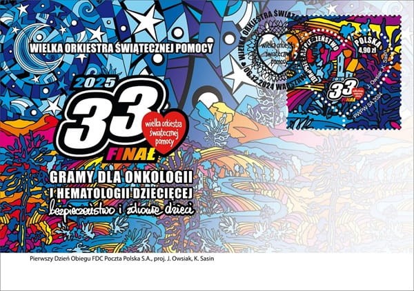 Koperta FDC 33 Wielka Orkiestra Świątecznej Pomocy WOŚP 2024