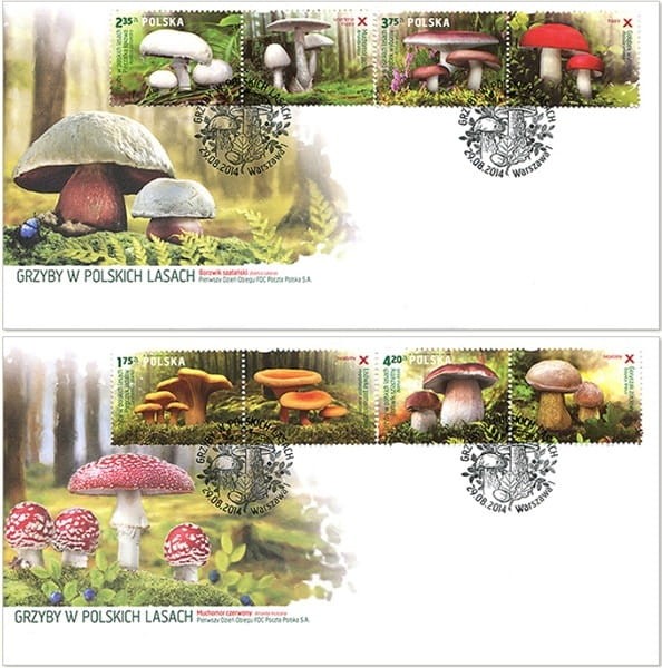 Koperta FDC Grzyby w polskich lasach 2014
