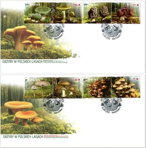 Koperta FDC Grzyby w polskich lasach 2012