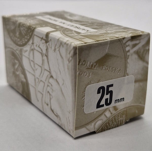 Kapsle na monety Kolekcjoner 25 mm box