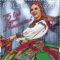 Znaczek 75 lat zespołu Mazowsze 2023 5355