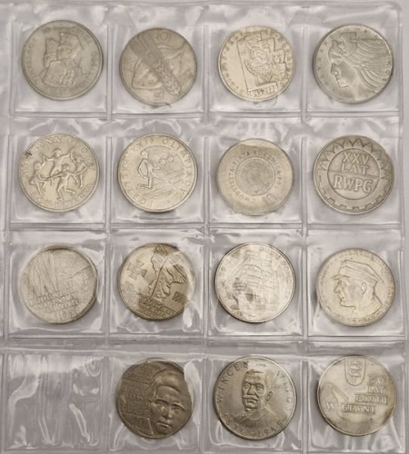 Zestaw monety okolicznościowe PRL 1967-1984 15 szt rewers
