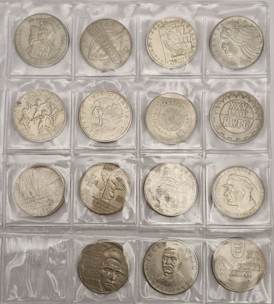 Zestaw monety okolicznościowe PRL 1967-1984 15 szt rewers