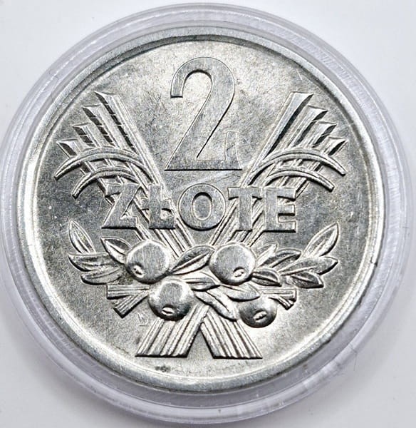Moneta 2 złote Jagody 1971 rewers