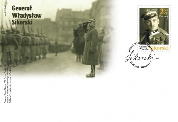 Koperta FDC generał Władysław Sikorski 2018 r.