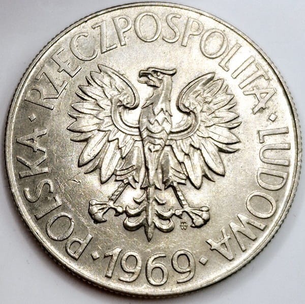 Moneta 10 zł Tadeusz Kościuszko 1969 awers