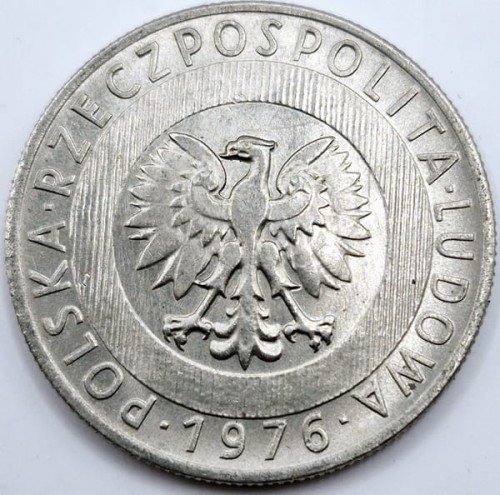 20 zł Wieżowiec i kłosy 1976 awers