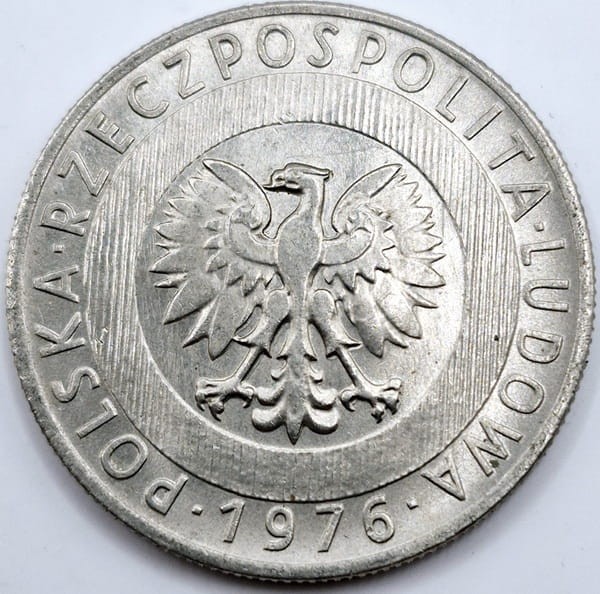 20 zł Wieżowiec i kłosy 1976 awers