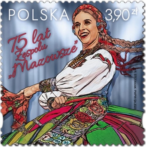 Znaczek75 lat zespołu Mazowsze 2023