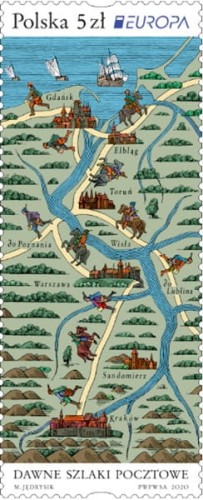Znaczki Dawne szlaki pocztowe 2020