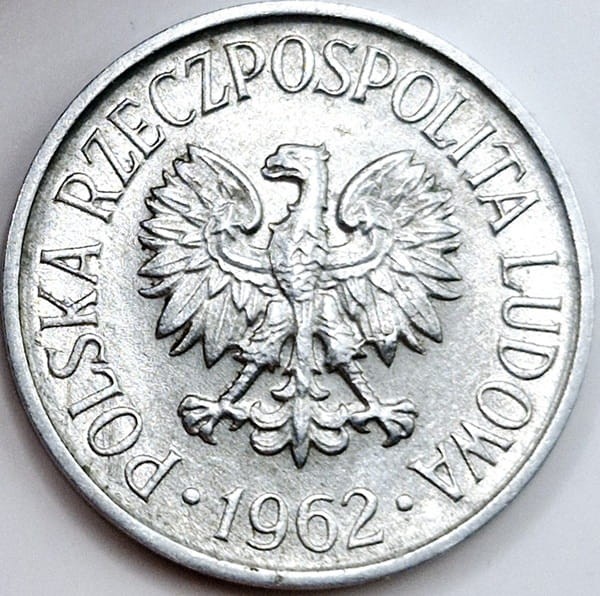 Moneta 5 groszy 1962 awers