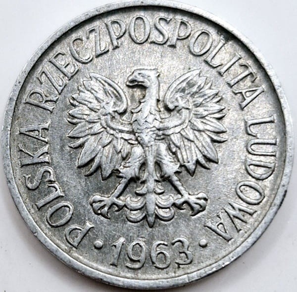 Moneta 5 groszy 1963 awers