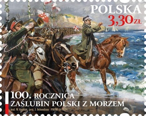 Znaczki 100 rocznica Zaślubin Polski z Morzem 2020