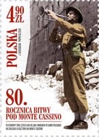 Znaczek  80 rocznica bitwy pod Monte Cassino 2024
