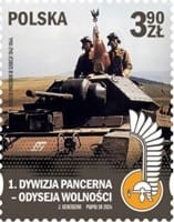 Znaczek 1 Dywizja Pancerna Odyseja Wolności 2024