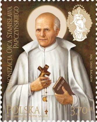 Znaczek kanonizacja ojca Stanisława Papczyńskiego 2016