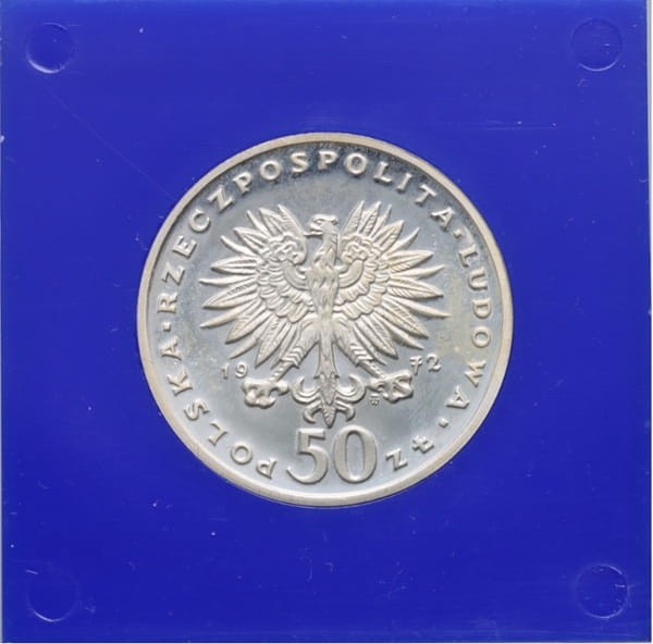 Moneta 50 zł Fryderyk Chopin 1972 awers