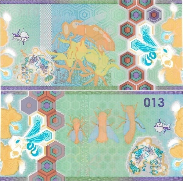 Pszczoła Miodna 013 PWPW 2013 banknot testowy destrukt