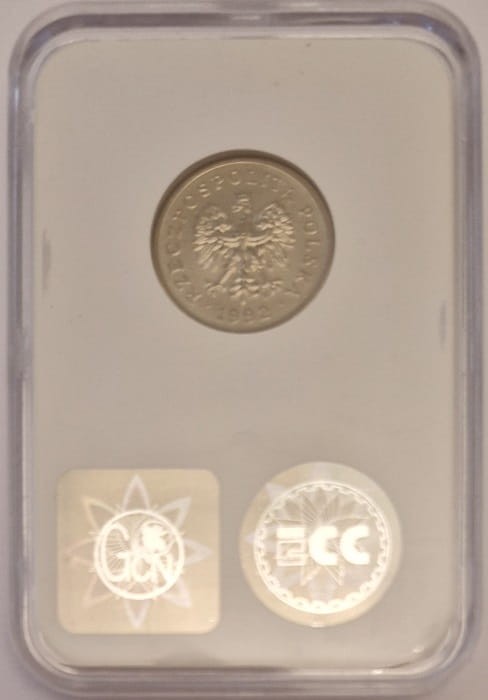 1 złoty 1992 grading awers