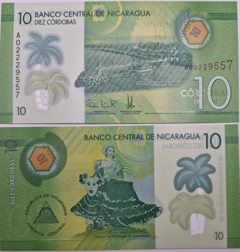 Nikaragua banknot 10 cordobas 2014