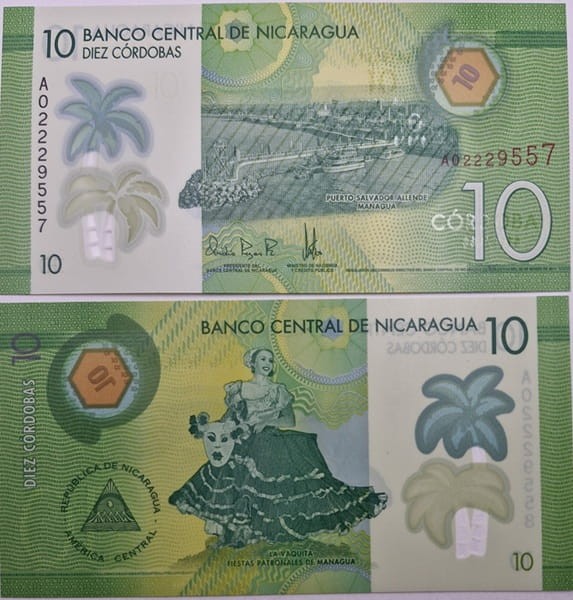 Nikaragua banknot 10 cordobas 2014