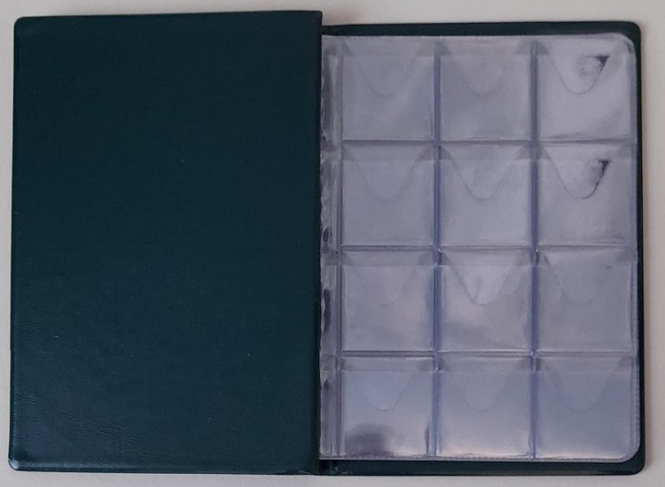 Klaser na monety 96 okienko 33 x 33 mm Zielony