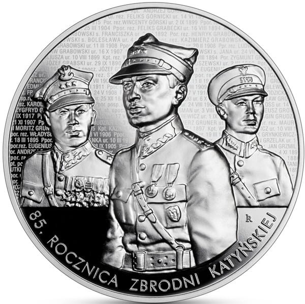 Moneta 50 zł 85 rocznica zbrodni katyńskiej 2025 awers
