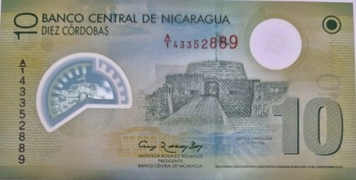 Nikaragua banknot 10 cordobas 2007 awers