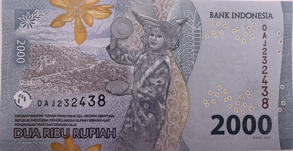 Indonezja banknot 2000 rupii 2022 rewers