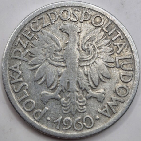 Moneta 2 złote Jagody 1960 stan 3 awers