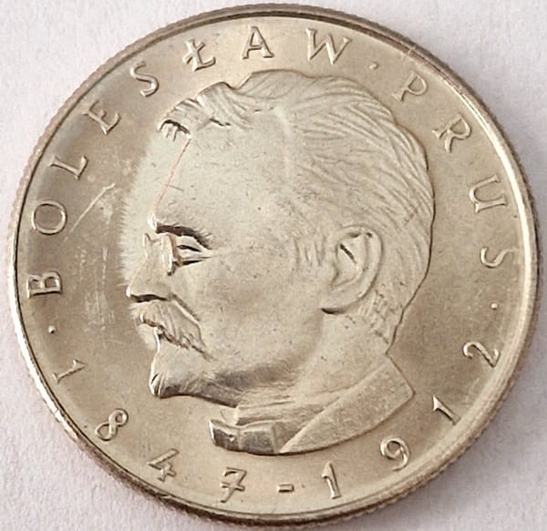 Moneta 10 złotych Bolesław Prus 1975 rewers