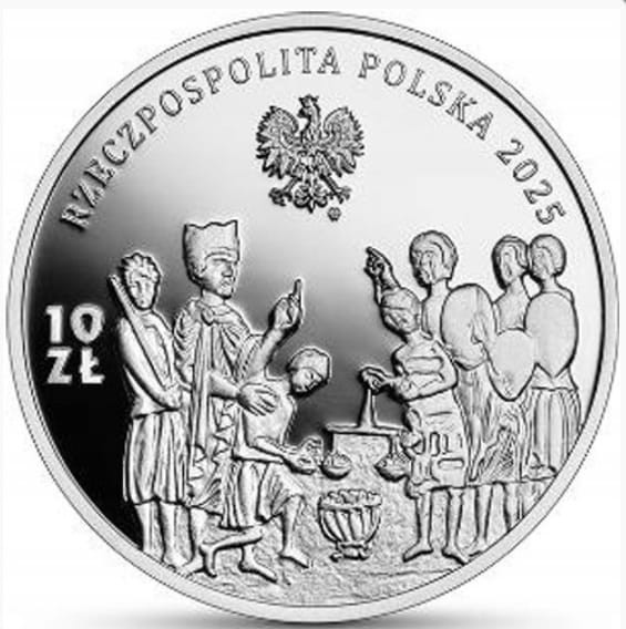Moneta 10 zł Tysiąclecie koronacji Bolesława Chrobrego 2025  awers