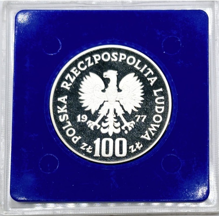 100 zł Zamek Królewski w Warszawie 1977 awers