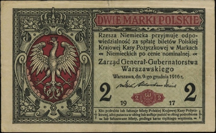 2 marek polskich 1917 generał awers