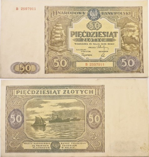 Banknot 50 zł 1946