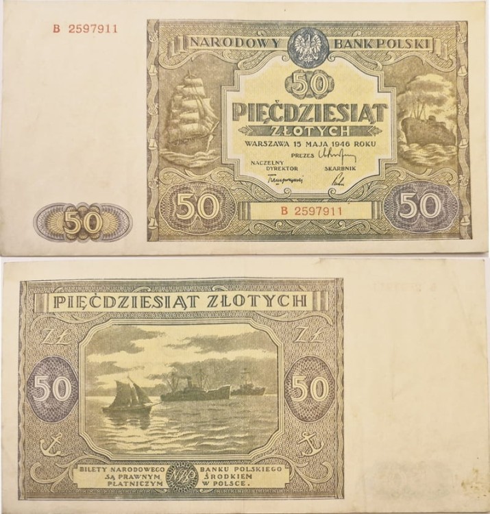 Banknot 50 zł 1946