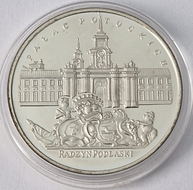 Moneta 20 zł Pałac Potockich w Radzyniu Podlaskim 1999 rewers