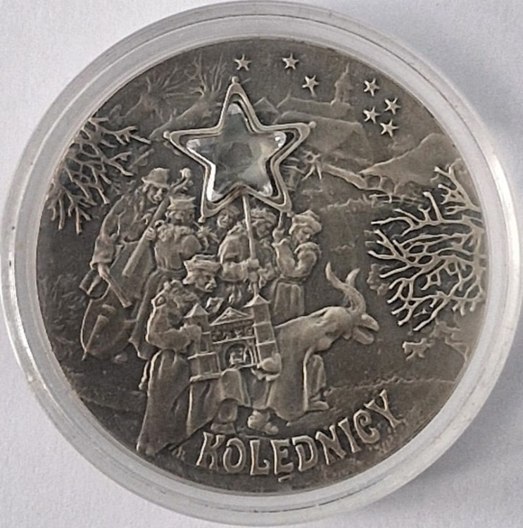 Moneta 20 zł Kolędnicy 2001 rewers