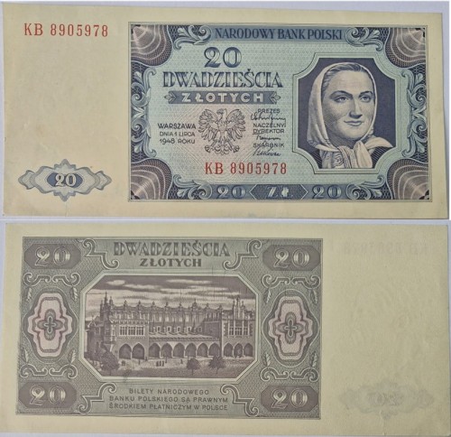 Banknot 20 złotych 1948