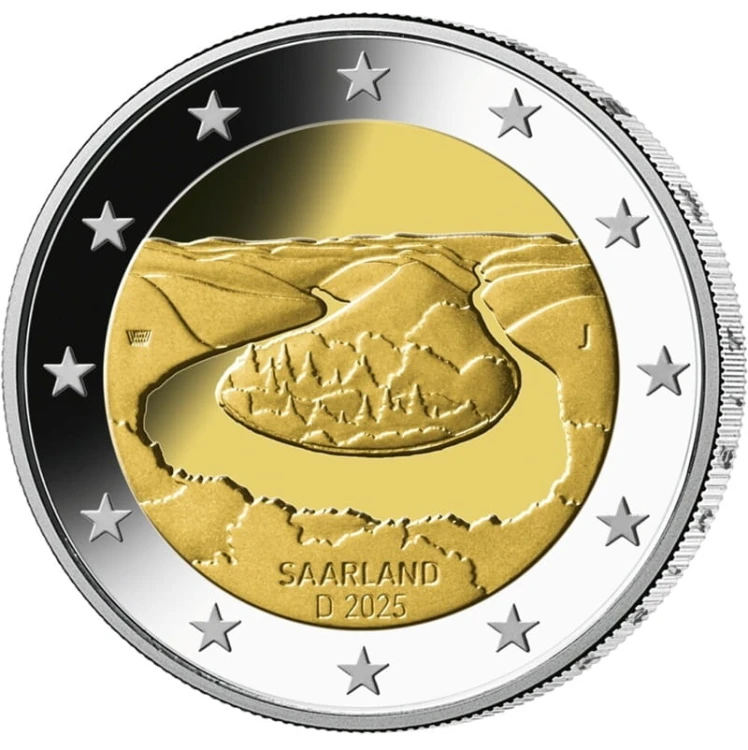 Moneta 2 euro 2025 Niemcy Saarland rewers