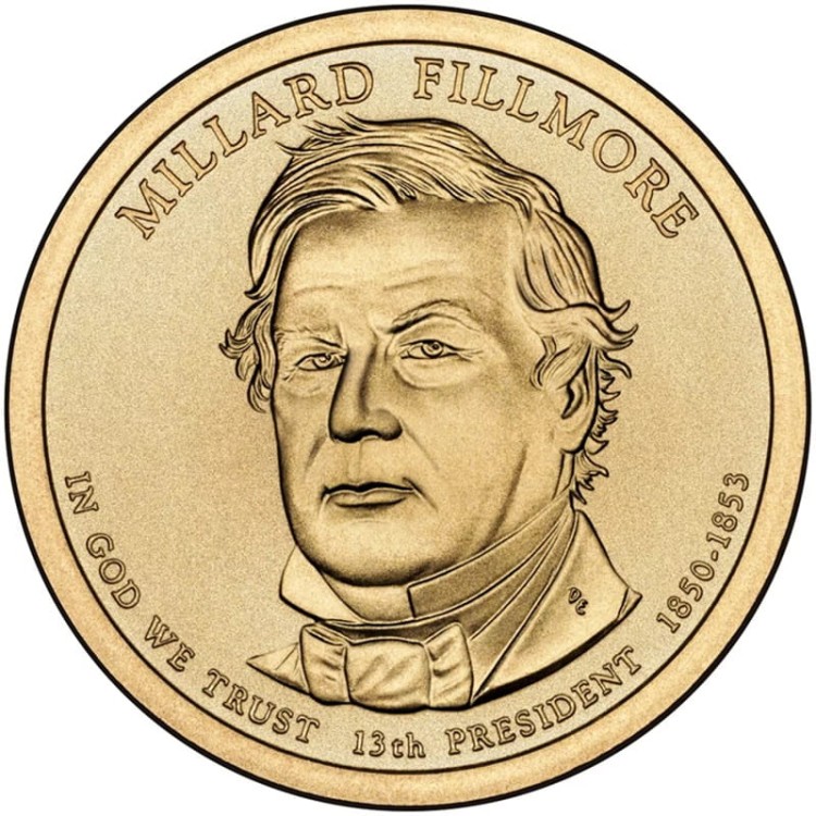 Moneta 1 dolar 2010 Millard Fillmore rewers