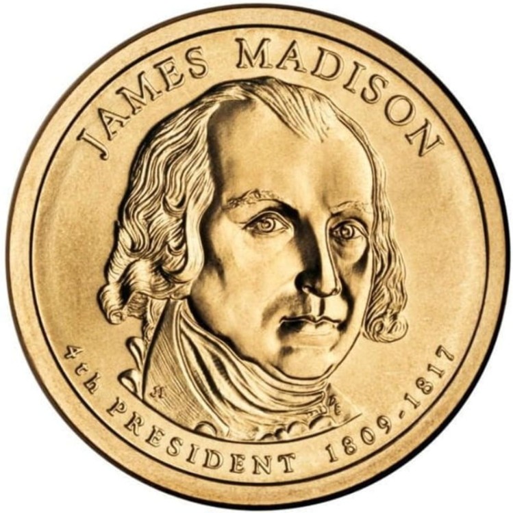Moneta 1 dolar 2007 James Madison rewers