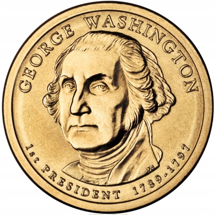 Moneta 1 dolar 2007 George Washington rewers