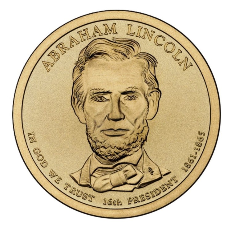 Moneta 1 dolar 2010 Abraham Lincoln rewers