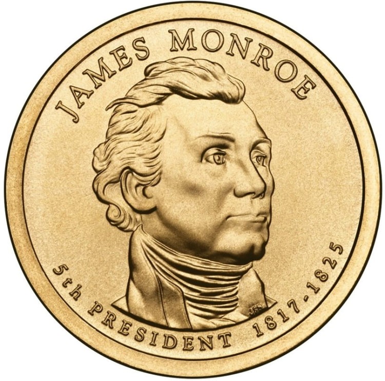 Moneta 1 dolar 2008 James Monroe rewers